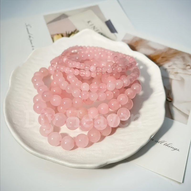 Natural Rose Quartz Bracelet Set, 2/3/4pcs, Elegant Gift